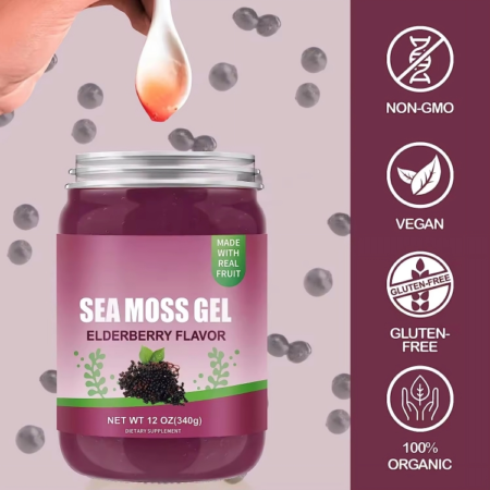 Sea Moss Gel (Elderberry Flavor) - Nutritious & Tasty.